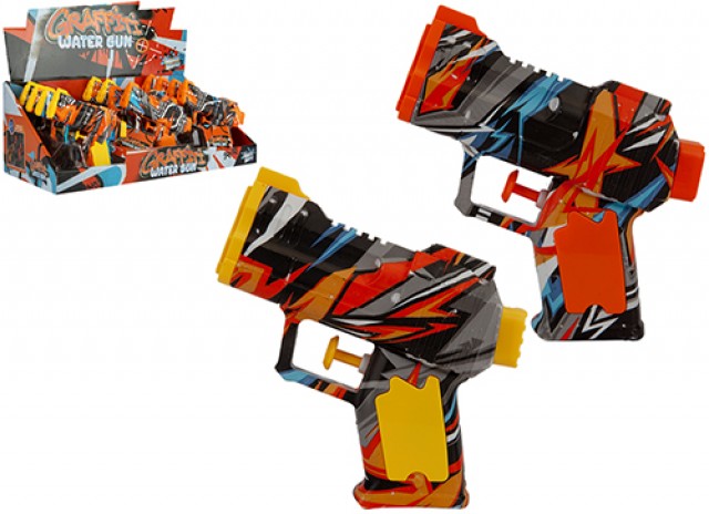 PISTOLA AD ACQUA (Decorata con Graffiti) cm -2ass – In espo da 12pz…x12…x72